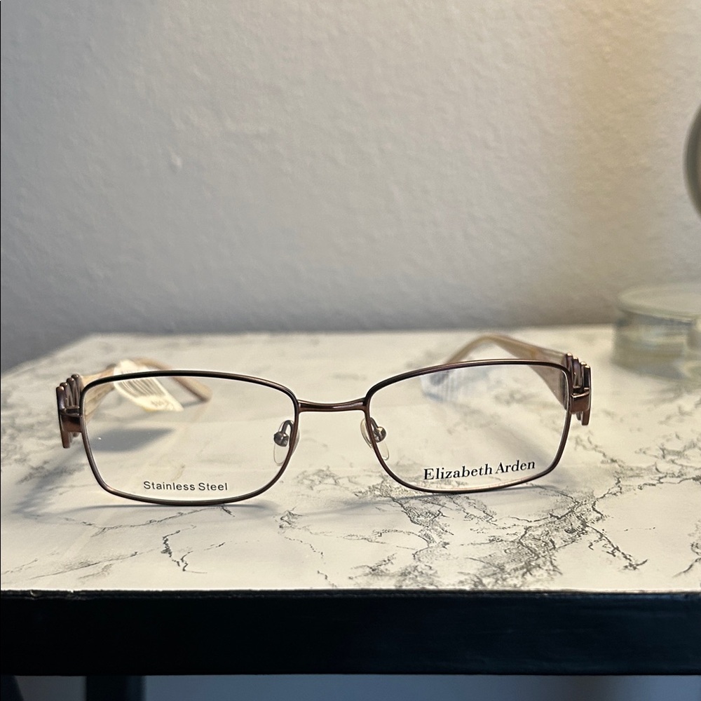 Elizabeth Arden Bronze Stainless Steel Glasses